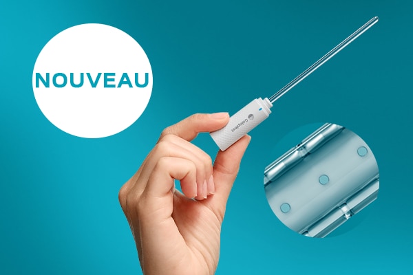  La première sonde compacte féminine, avec plus de 50 micro-perforations<sup>◊◊</sup>.